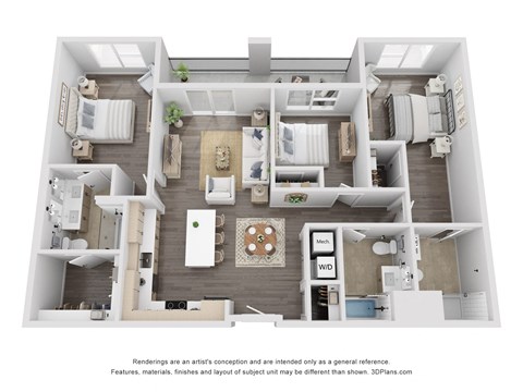 Triple Crown Floor Plan at The Flats & Terraces at Wildhorse Village, Chesterfield, MO